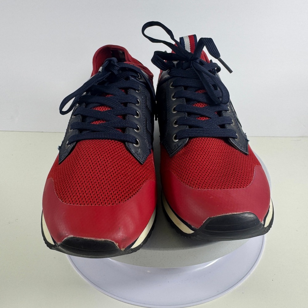 Tommy Hilfiger Mens Red Navy Blue Mesh Low Top Runner Sneakers Shoes 11 - Picture 5 of 14